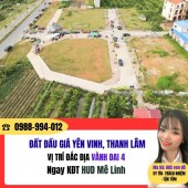 CƠ HỘI VÀNG – CHỦ CẦN TIỀN BÁN GẤP! Đất đấu giá Yên Vinh thanh lâm mê linh , đất vành đai 4